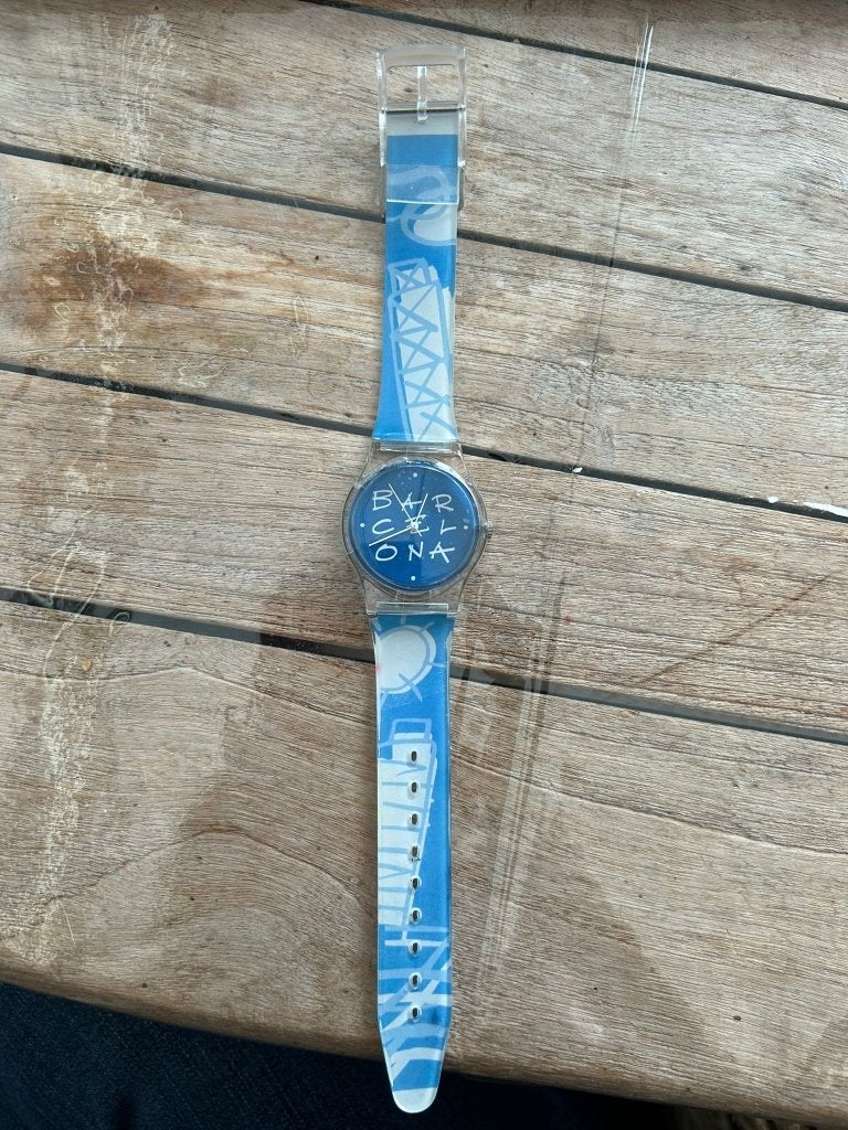 Vintage Swatch Barcelona horloge, Kunststof, Polshorloge, Swatch, Kunststof