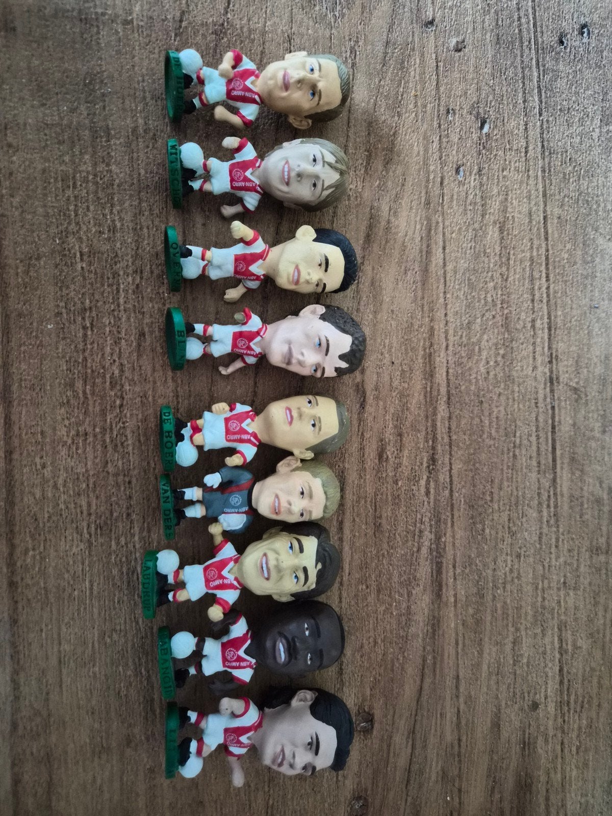 9x Ajax poppetjes spelers - Voetbalbeeldjes, Ophalen of Verzenden, Gebruikt