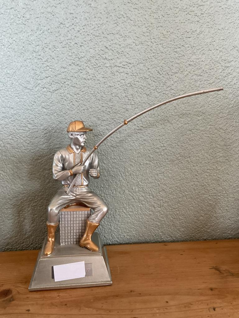 Trofee, prijs, viswedstrijd, hengelsport visser, Ophalen of Verzenden, Zo goed als nieuw