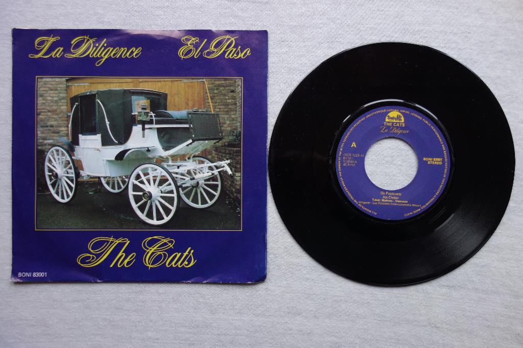 Single The Cats, La Diligence, Cd's en Dvd's, Vinyl Singles, 7 inch, Single, Ophalen of Verzenden, Zo goed als nieuw