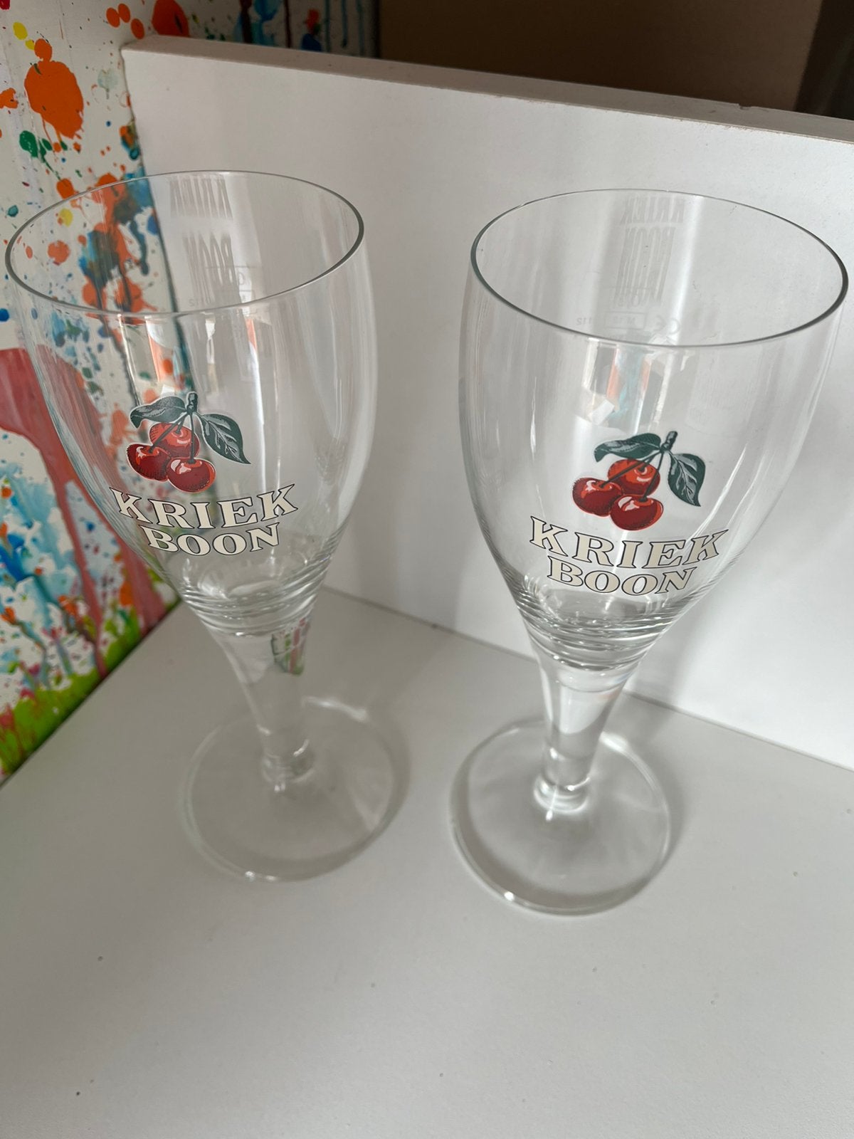 Kriek Boon bierglazen set van 6 glazen, Ophalen of Verzenden, Nieuw, Glas of Glazen, Overige merken