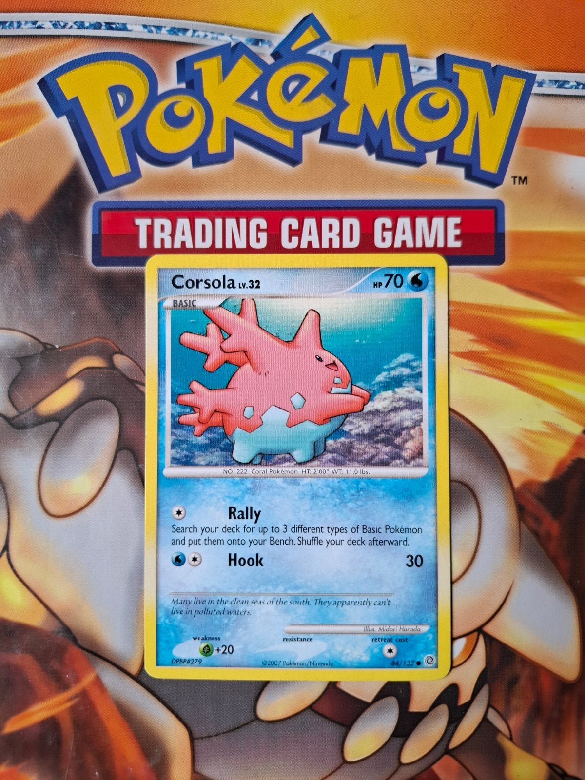 Corsola 84/132 Diamond&Pearl Secret Wonders pokemon kaart, Ophalen of Verzenden, Gebruikt, Losse kaart