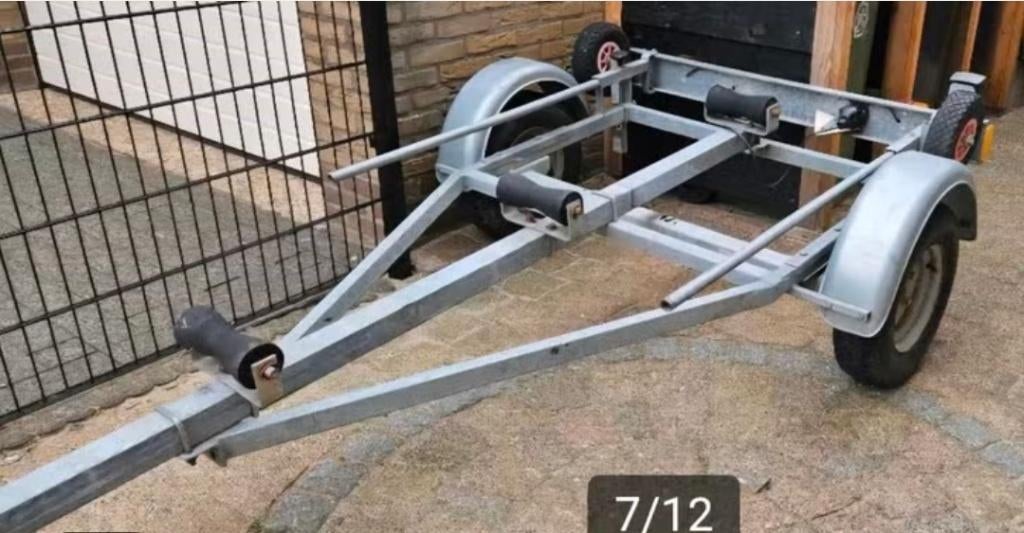 Sloep Rubberboot Motorboot trailer + 3pk Johnson BBMOT izgst, Watersport en Boten, Ophalen, Minder dan 1500 kg, Overige typen