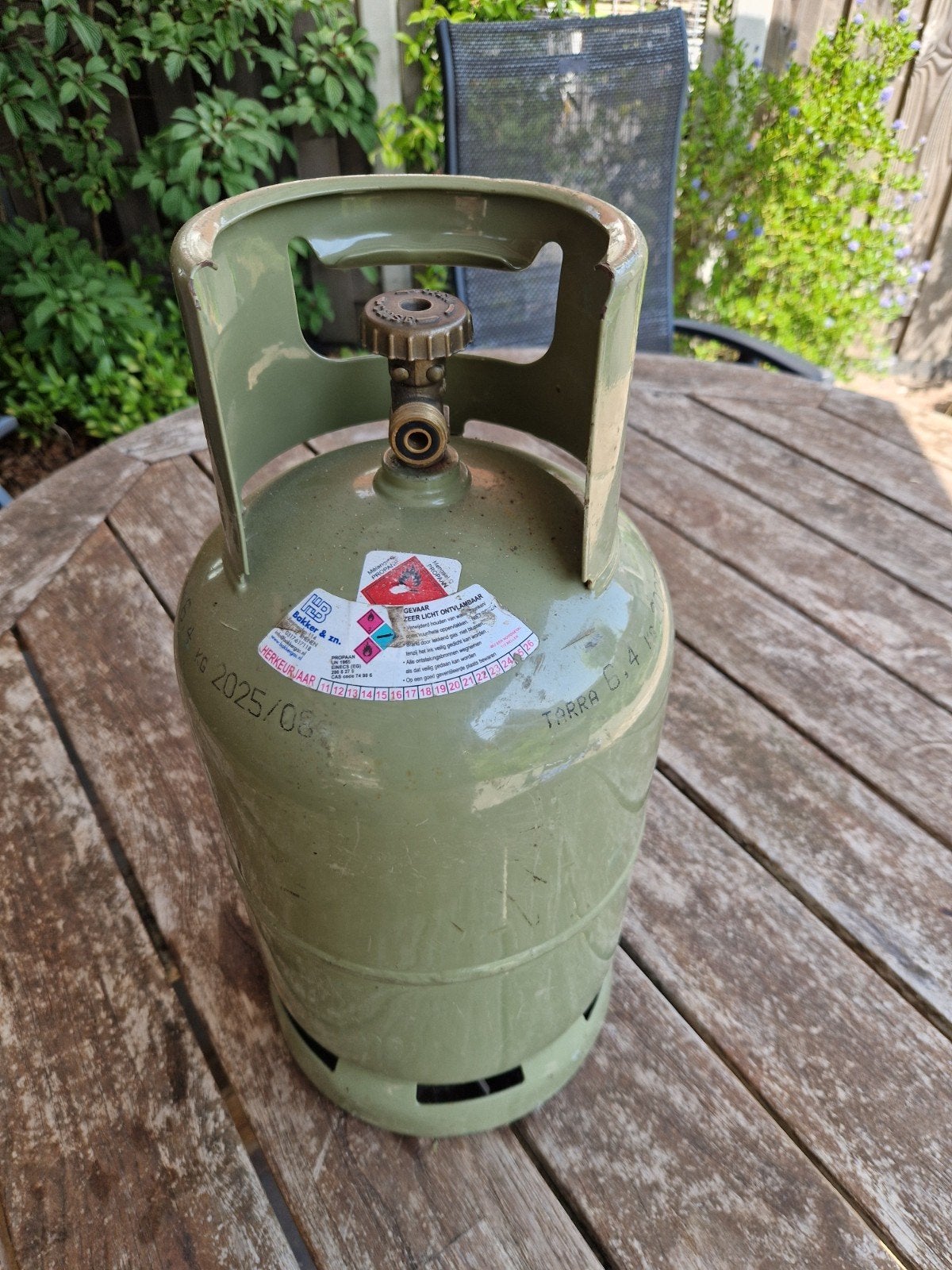 Lege gasfles tarra 6.4kg, Caravans en Kamperen, Ophalen