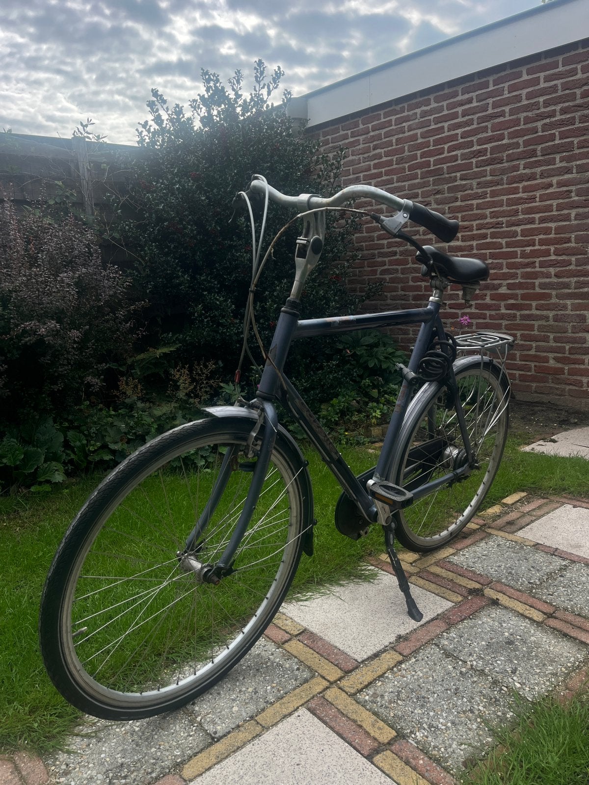 Herenfiets / stadsfiets (met versnellingen & handremmen), Fietsen en Brommers, Ophalen, Gebruikt, Versnellingen, 61 tot 65 cm