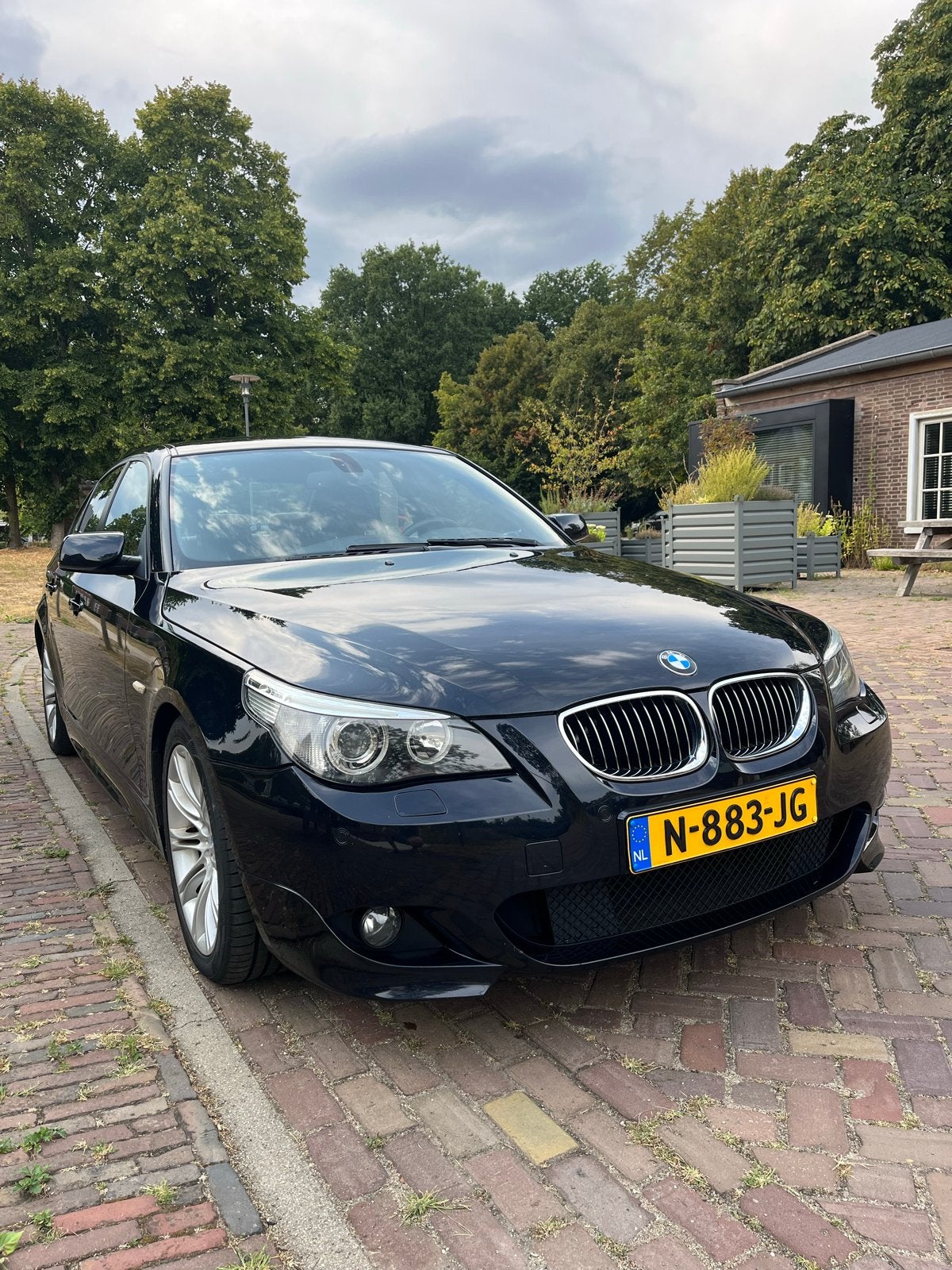 BMW 5-Serie 3.0 I 530i AUT 2006 Zwart, Auto's, Automaat, Achterwielaandrijving, Zwart, Leder en Stof