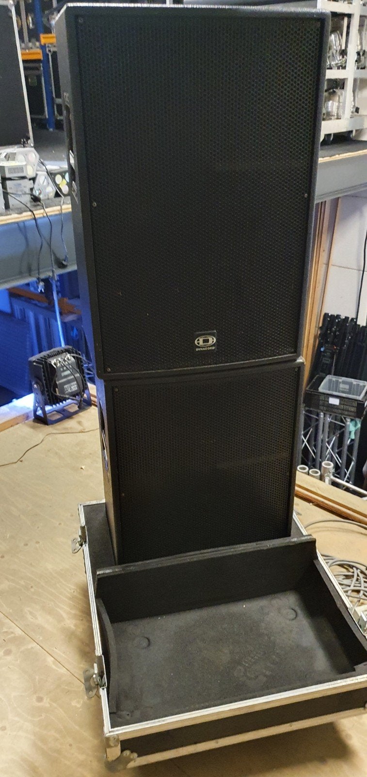 Dynacord CP15.3 Passieve Luidsprekers met Flightcase, Audio, Tv en Foto, Ophalen, Gebruikt, 150 watt of meer, Overige typen
