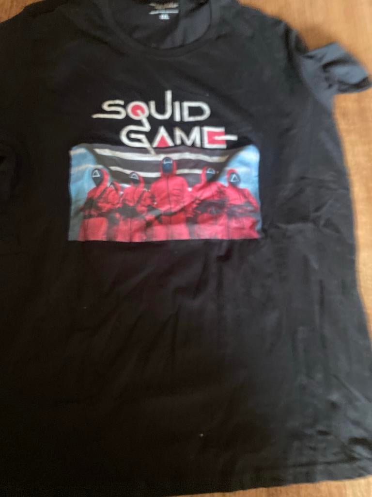 Squid Game T-shirt Zwart XXL - Zo goed als nieuw, Ophalen of Verzenden, Zo goed als nieuw, Overige maten, Zwart