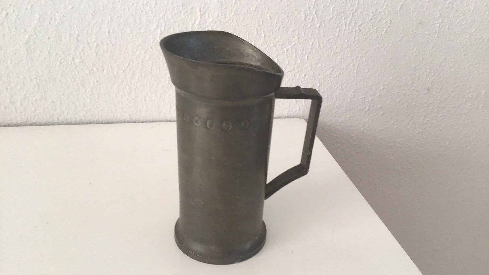 Antieke tinnen maatbeker, Ophalen of Verzenden