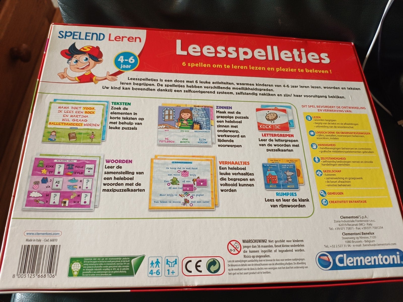 Clementoni Speel & Leer: Leesspelletjes 4-6 jaar, Kinderen en Baby's, Speelgoed | Educatief en Creatief, Zo goed als nieuw, Puzzelen