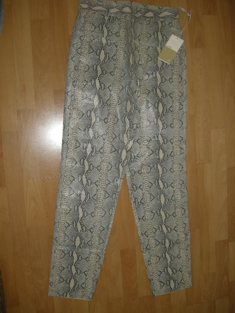 Closed pusher exclusieve leren broek slangenprint b37 l105 c, Beige, Nieuw, Ophalen of Verzenden, Maat 34 (XS) of kleiner