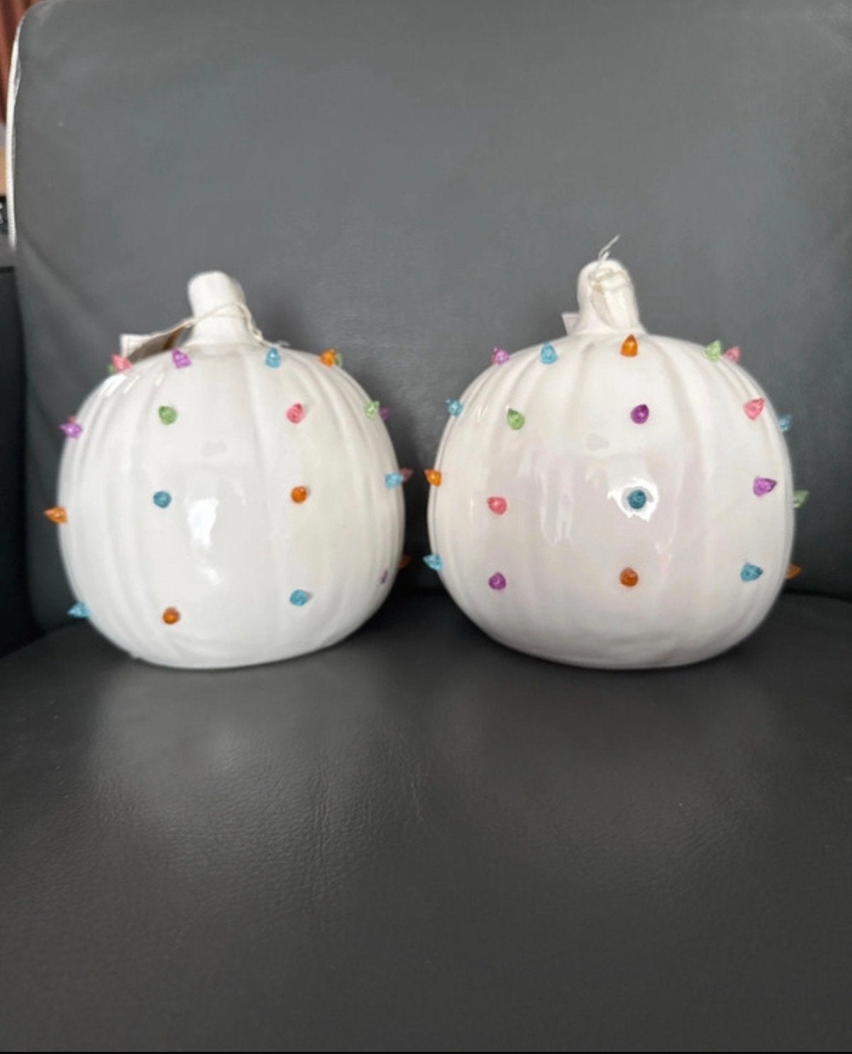 Mooie pompoenen met gekleurde lichtjes, Meerkleurig, Overige materialen, Overige stijlen, Ophalen of Verzenden