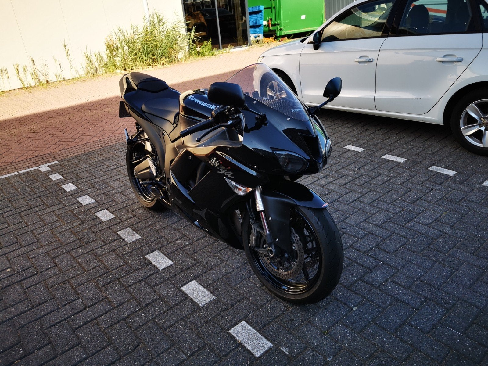 Kawasaki Ninja ZX-6R - Zwart, Sportieve Motorfiets, Sportuitlaat, 4 cilinders, Bedrijf, Super Sport