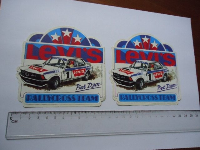 sticker 1979 BMW Levi strauss rallycross Levi's Levis auto, Verzenden, Zo goed als nieuw, Auto of Motor