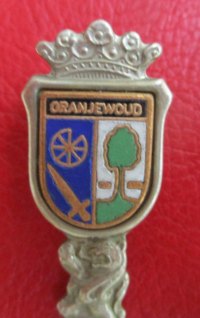 Vintage lepeltje Oranjewoud gemeentewapen wapenlepeltje, Ophalen of Verzenden, Metaal, Bestek
