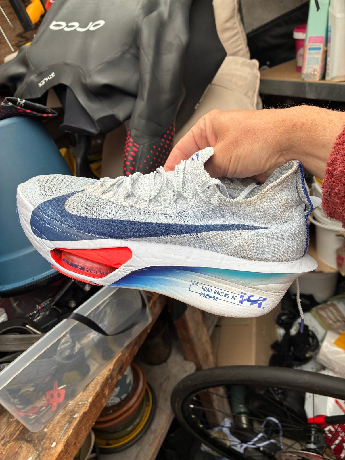 Nike Alphafly 3  - Maat 41, Ophalen of Verzenden, Gedragen, Blauw, Sneakers of Gympen