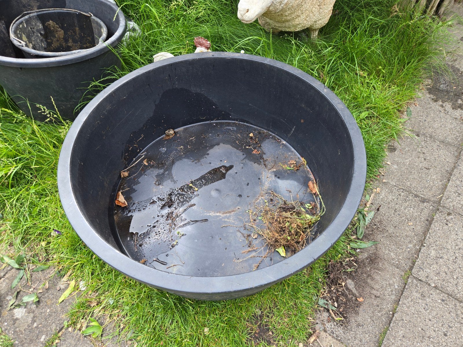 Grote (planten) bak met gaten, Ophalen, Rond, Kunststof