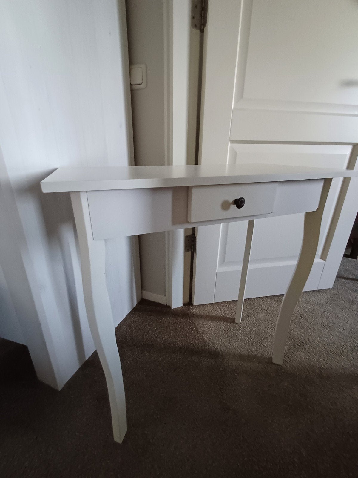 Side table wit, Ophalen, Gebruikt, 25 tot 50 cm, Rechthoekig