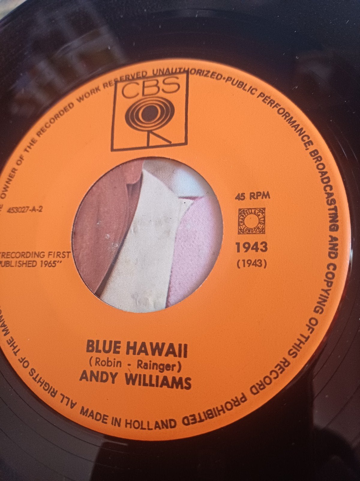 Andy Williams - Hawaiian Wedding Song / Blue Hawaii (Vinyl), Cd's en Dvd's, Ophalen, Gebruikt, 7 inch, Pop