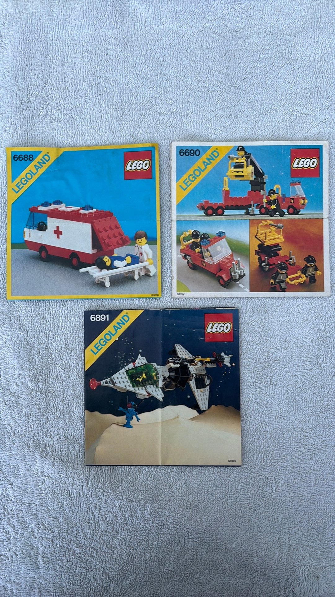 LEGO Legoland instructieboekjes 6688 6690 6891 jaren 80, Gebruikt, Lego, Overige typen, Ophalen of Verzenden