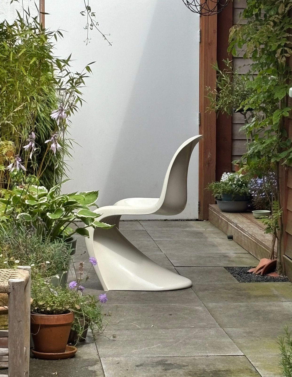 Originele Verner Panton Chair design stoel 1972, Ophalen, Zo goed als nieuw, Wit, Eén