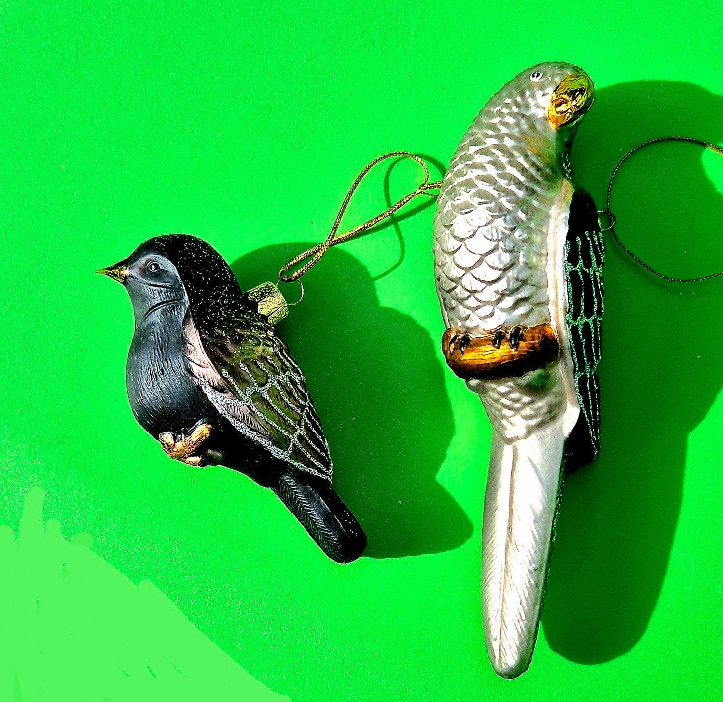 Kerstboom vogels versiering kerstbal retro kitsch, Diversen, Ophalen of Verzenden, Nieuw