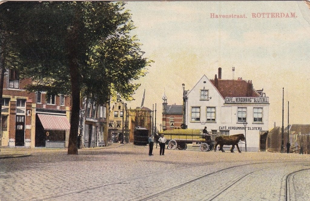 742P Rotterdam Havenstraat -> Lage Erf, Mathenesserdijk tram, Ophalen of Verzenden, Voor 1920, Ongelopen, Zuid-Holland