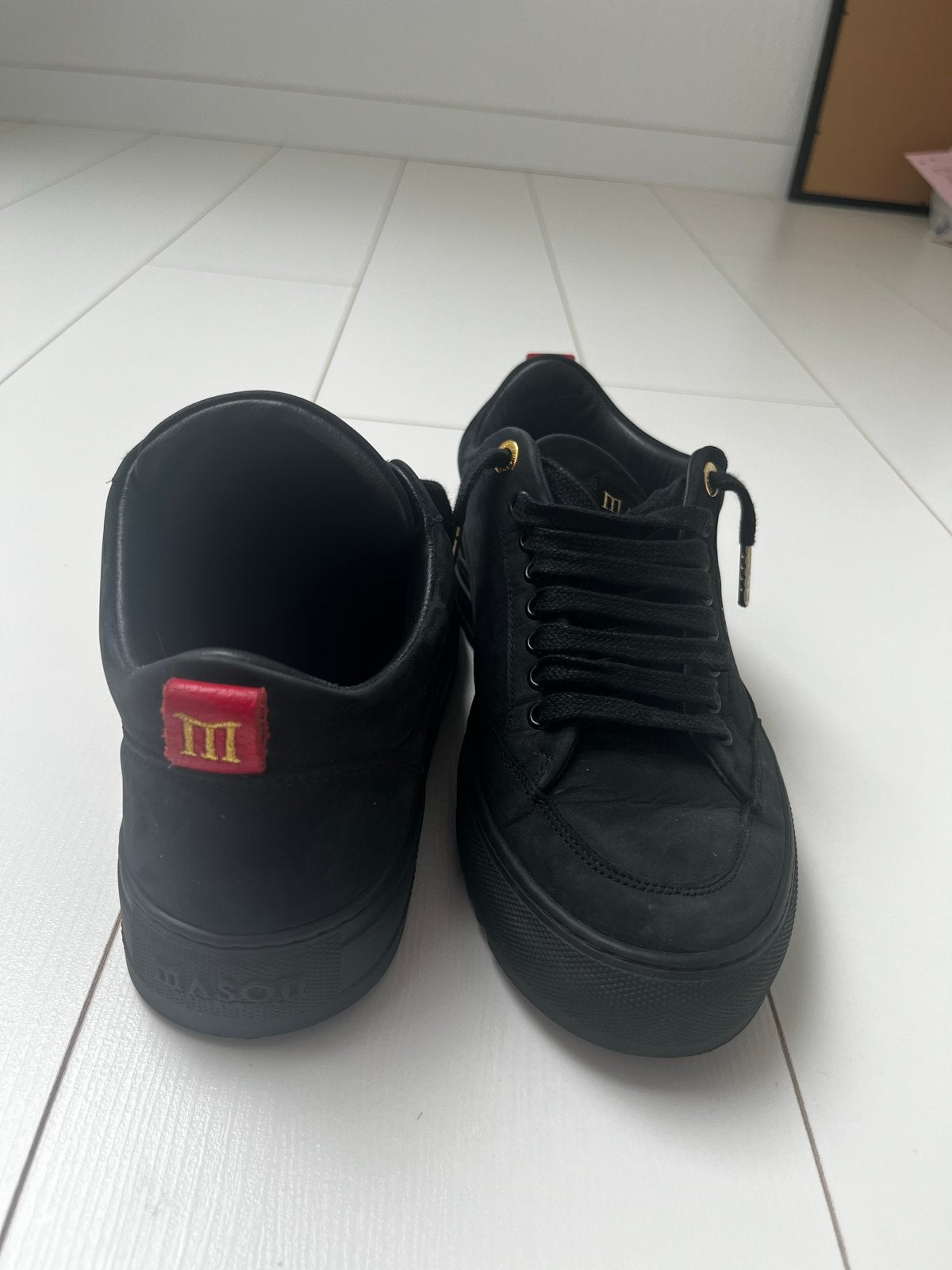 Mason Garments herenschoenen - Zwart, goede staat, Ophalen of Verzenden, Gedragen, Zwart, Sneakers of Gympen