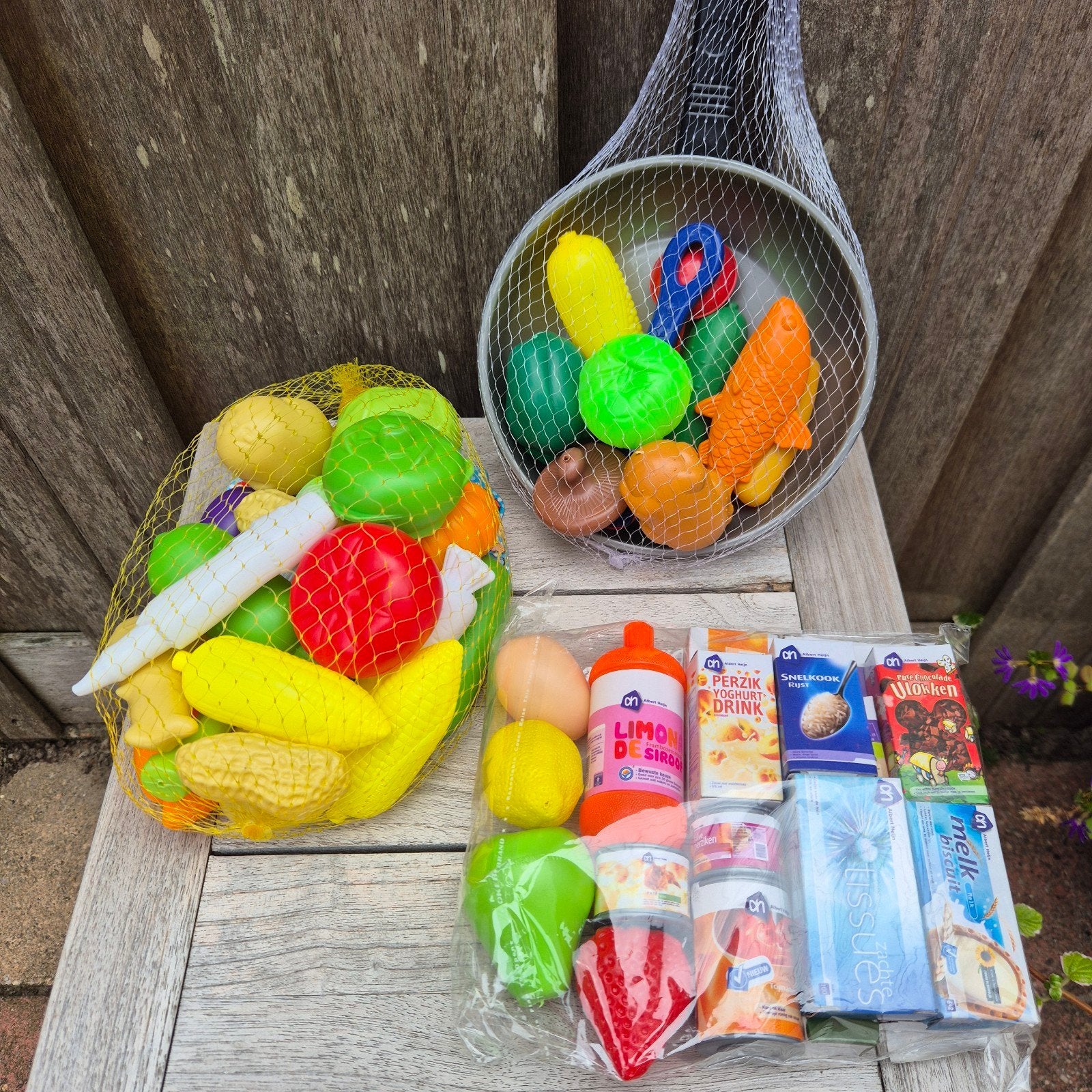 Speelgoed boodschappen set: groenten, fruit en supermarkt, Ophalen of Verzenden, Nieuw, Overige typen