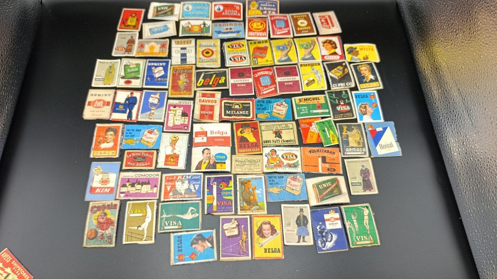 vintage Lucifers dekseltjes, Sigaretten, jaren 50/60, Ophalen of Verzenden, Gebruikt, Luciferdoosjes of -merken