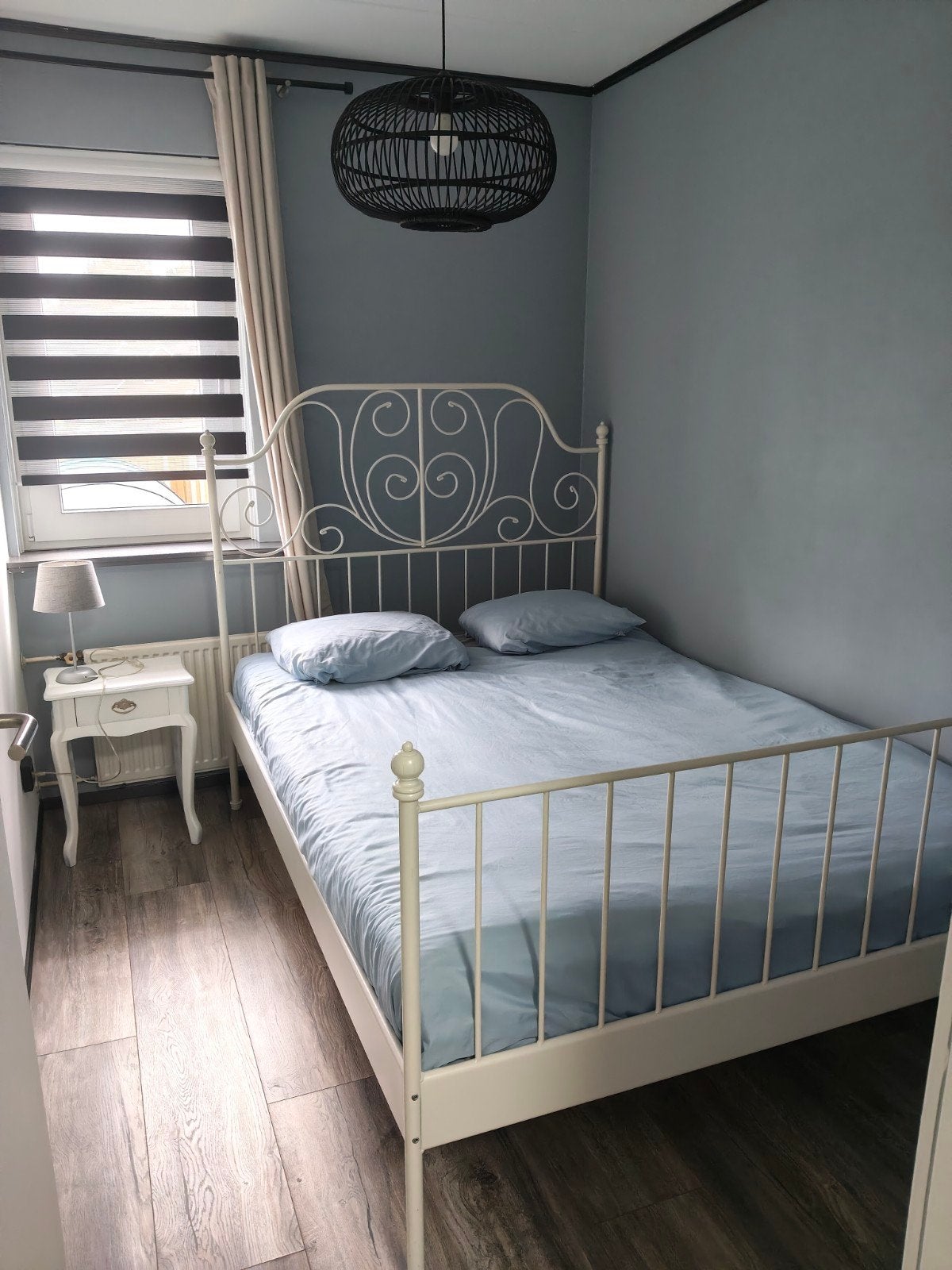 Ikea bed 140x200CM, Ophalen, Gebruikt, Wit, Tweepersoons