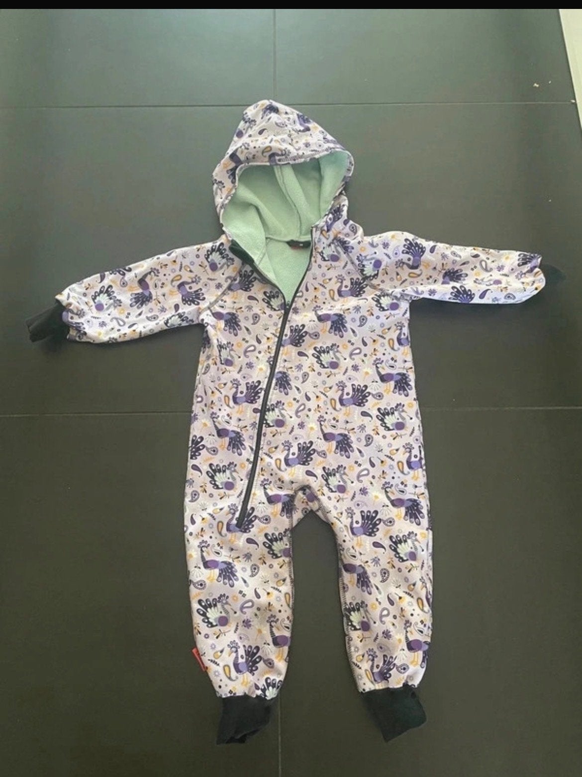 IELM Softshell Overall Pauwenprint - Maat 98, Ophalen of Verzenden, Gebruikt, Jongen of Meisje, Overige typen