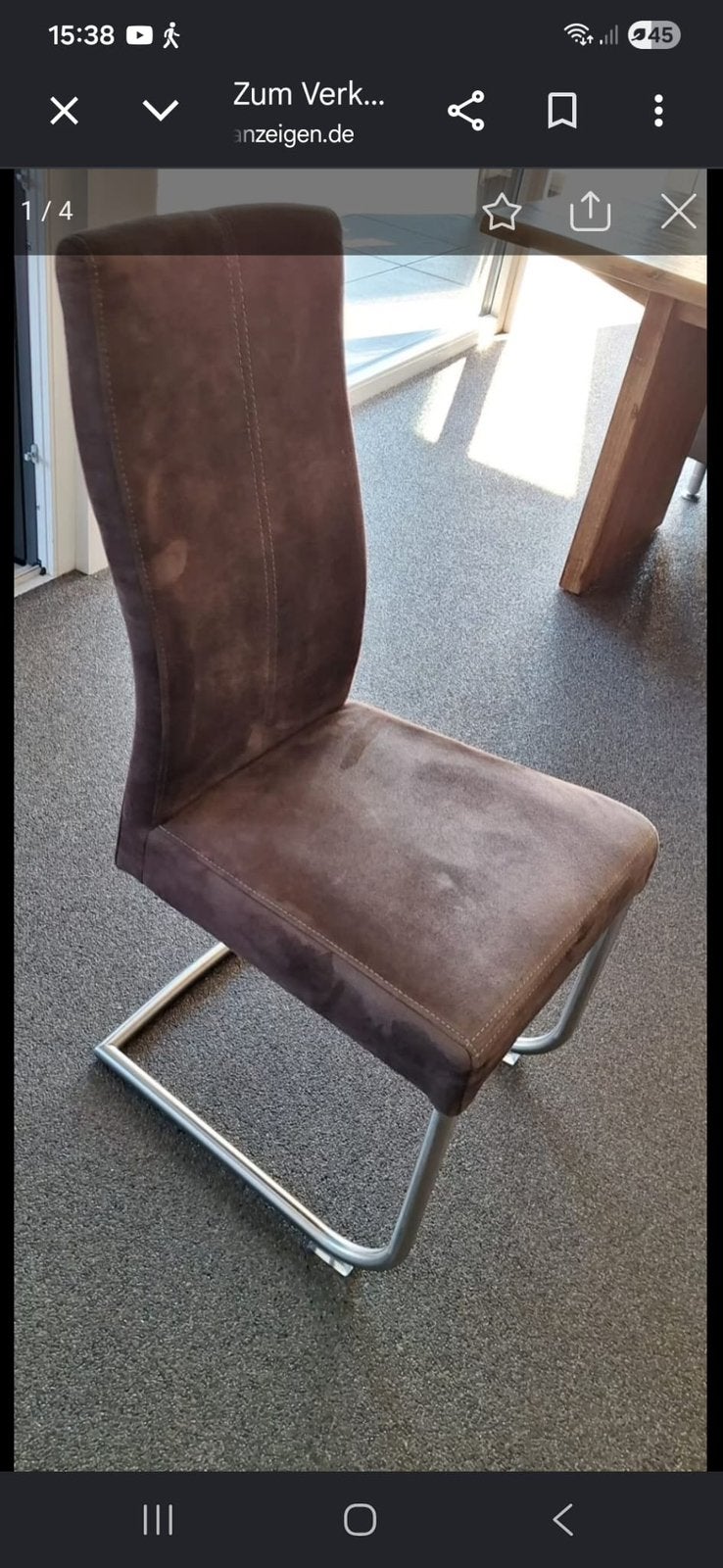 6x zeer nette eetkamerstoelen, Huis en Inrichting, Ophalen of Verzenden, Zo goed als nieuw, Grijs, Vijf, Zes of meer stoelen