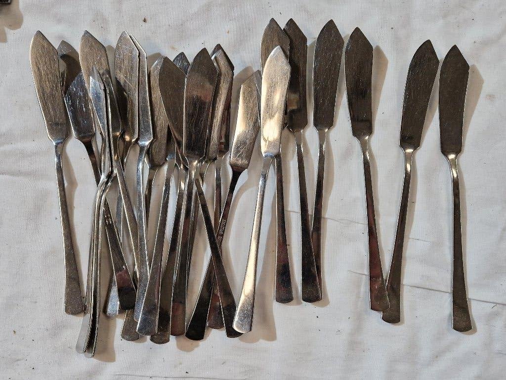 Vismes rvs 22 stuks totaal, Huis en Inrichting, Keuken | Bestek, Gebruikt, Los bestek, Ophalen of Verzenden, Rvs of Chroom