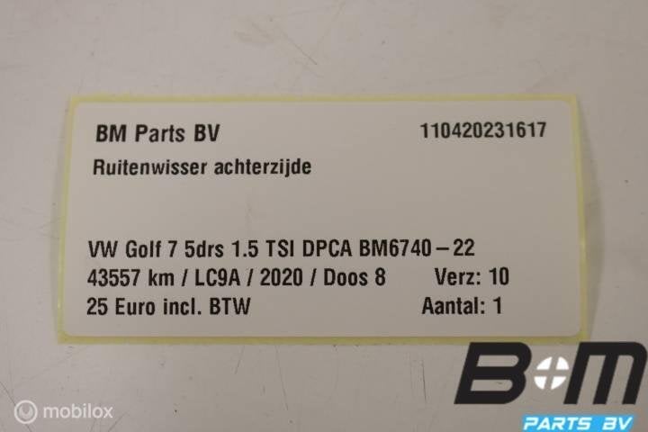 Ruitenwisser achterzijde VW Golf 7 Onbekend, Gebruikt