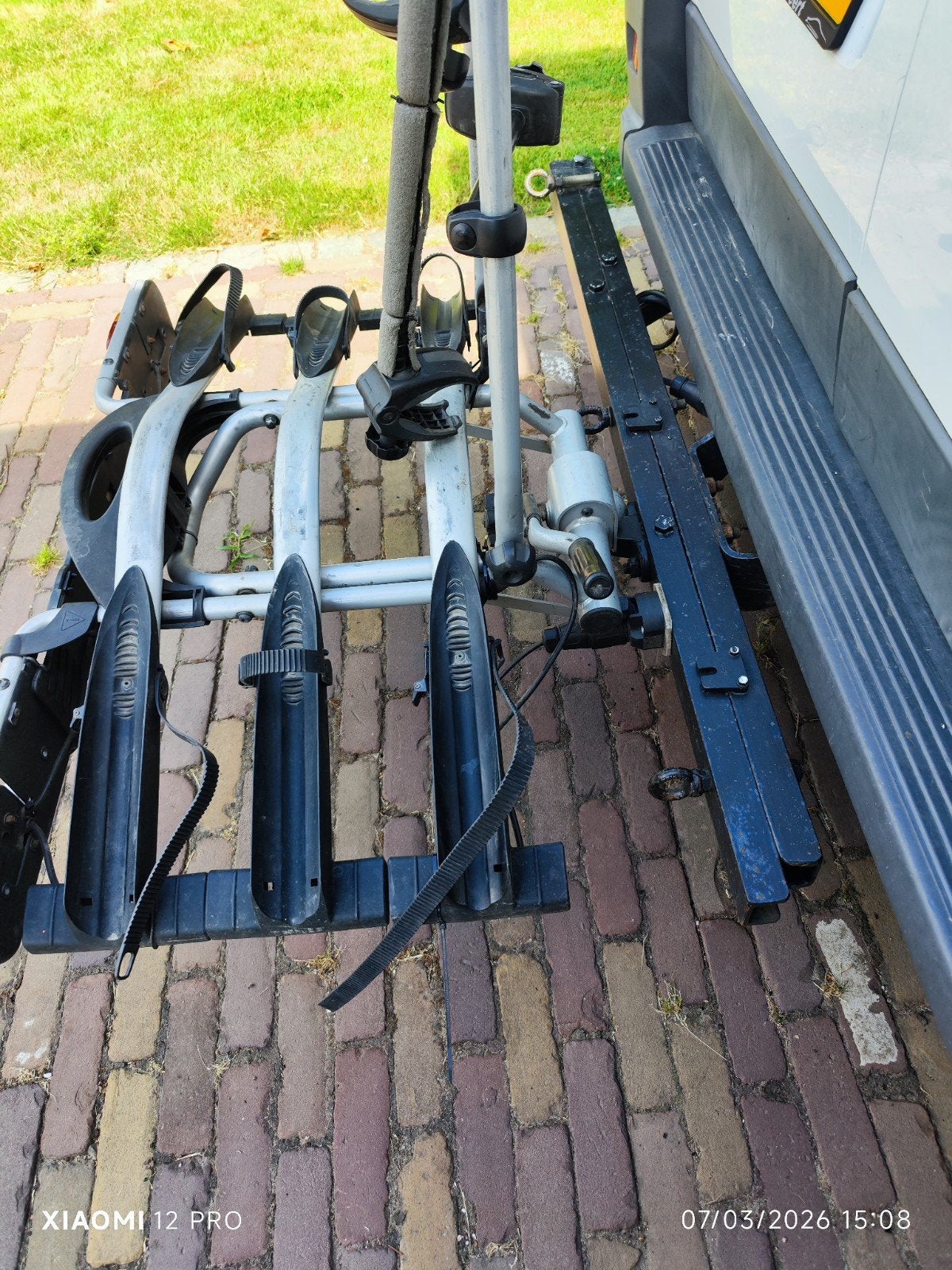 Zwenkarm fietsdrager buscamper Ducato, Ophalen, Gebruikt