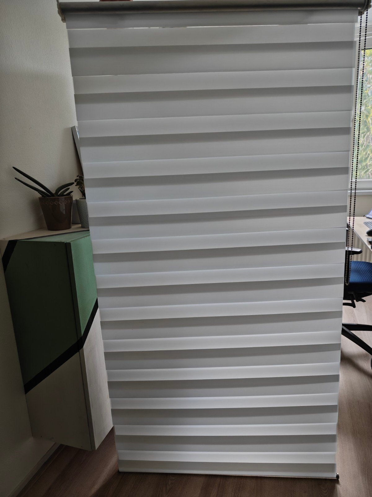 Duo rolgordijn wit, Ophalen, 90 cm, Gebruikt, Duo rolgordijn
