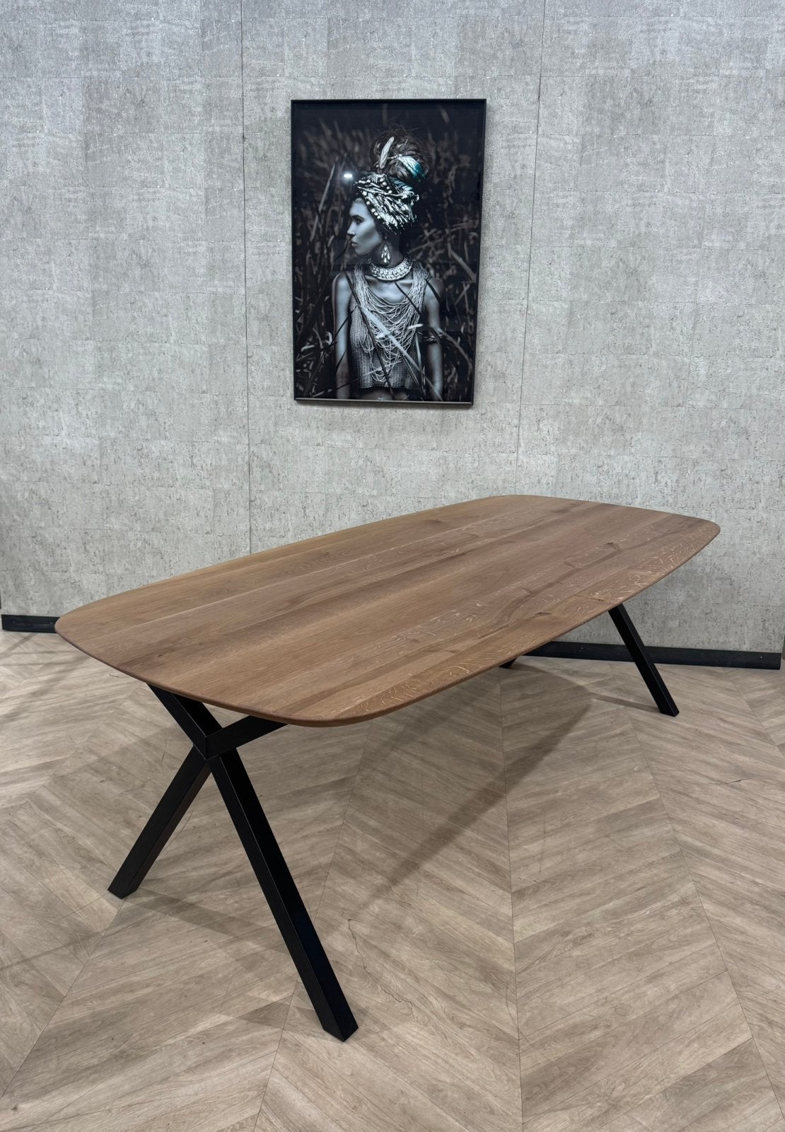 Eiken eettafel Deens ovaal september 240x110 *showroom, Firma Hout en Staal, 100 tot 150 cm, Eikenhout, 200 cm of meer