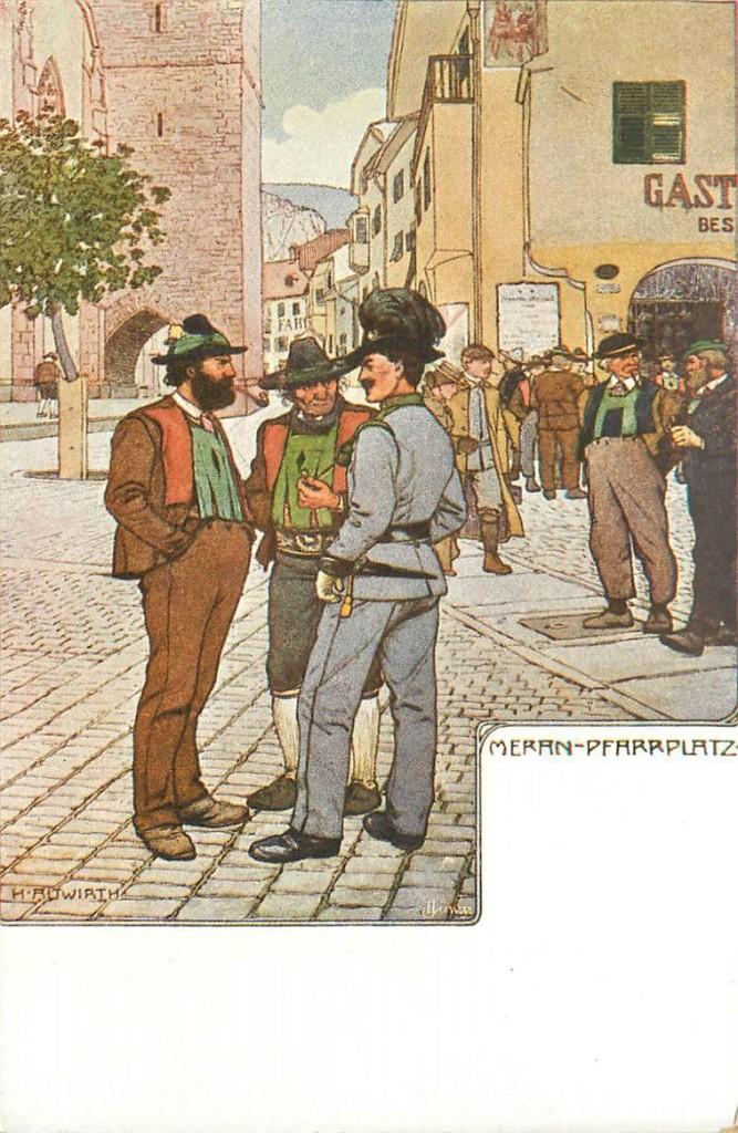 701-460-007 Merano Pfarrplatz, Verzenden, Voor 1920, Frankrijk