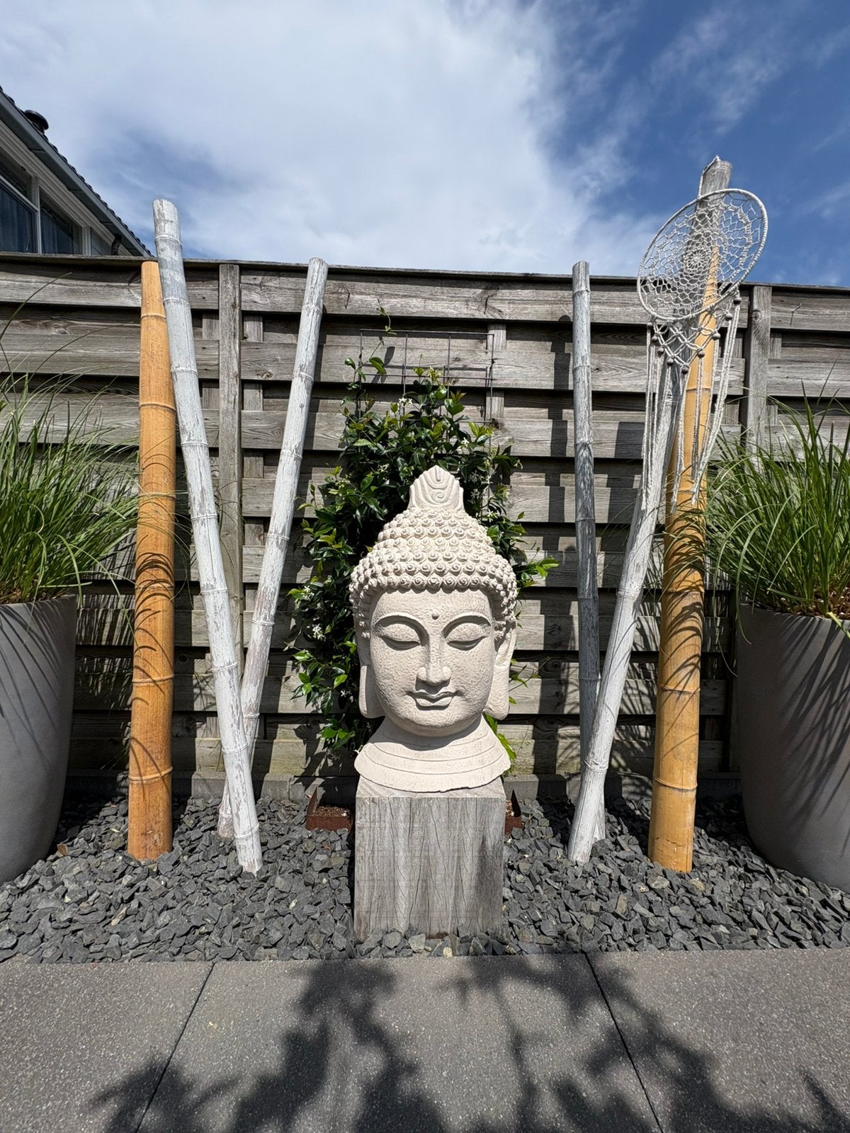 XXL boeddha beeld 80cm!, Tuin en Terras, Tuinbeelden, Ophalen, Zo goed als nieuw, Overige materialen