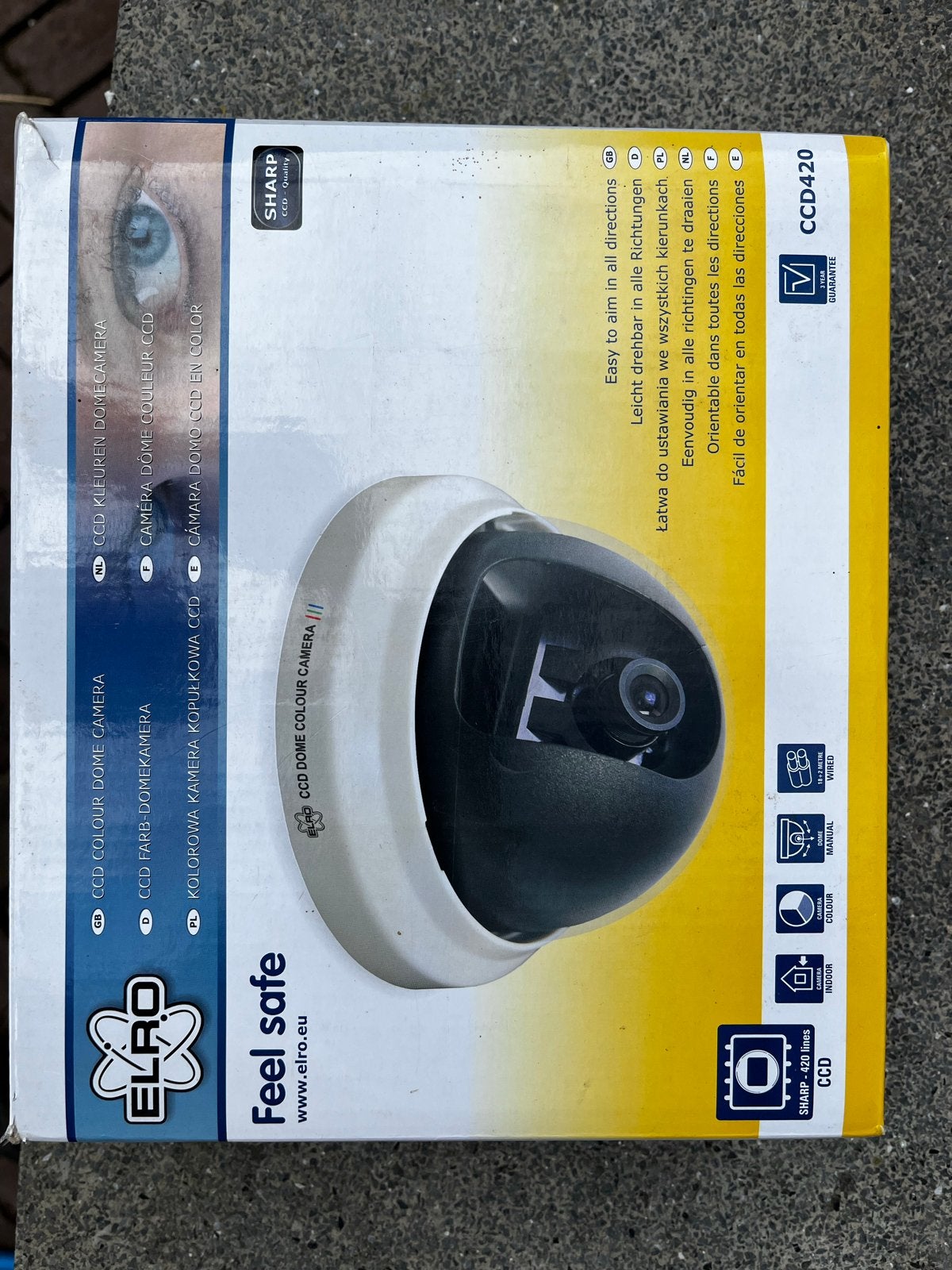 Nieuwe Elro CCD Dome Camera CCD420 - Beveiligingscamera, Ophalen, Zo goed als nieuw, Binnencamera