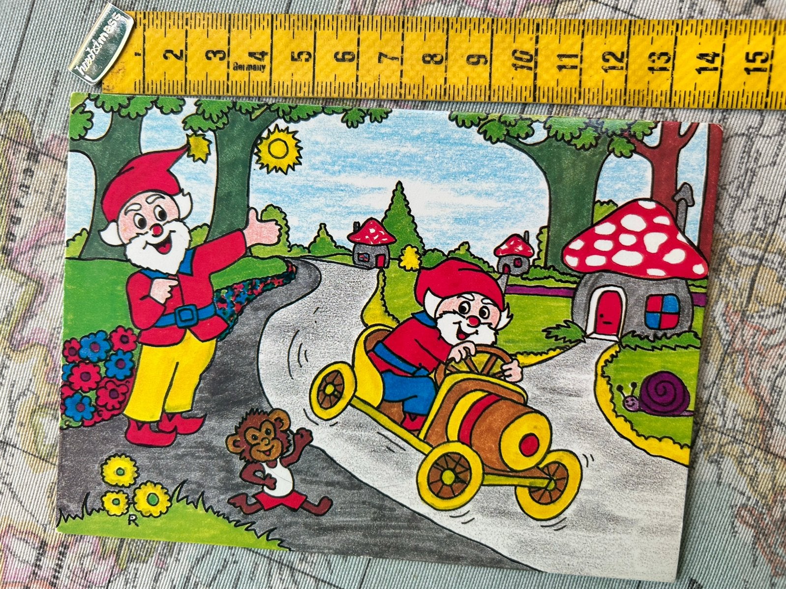 A.121. Oude kinderkaart kabouters, Ophalen of Verzenden, 1980 tot heden