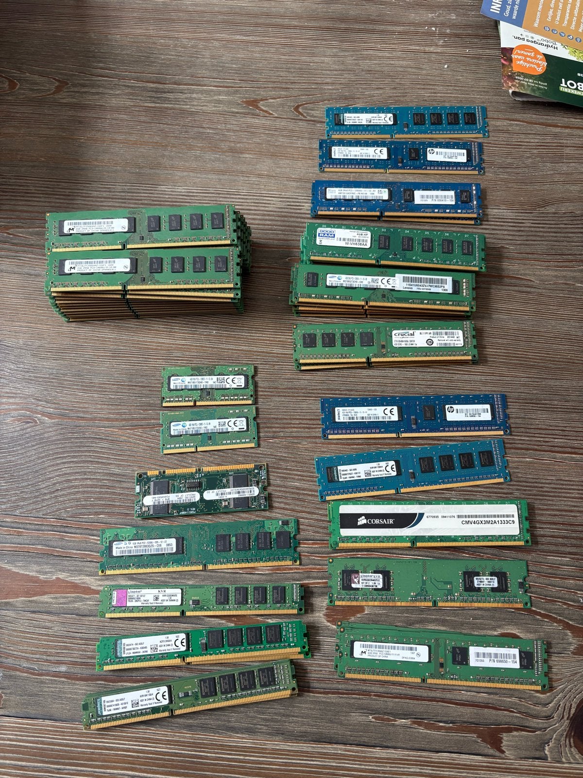 Grote partij RAM geheugen: DDR2, DDR3 desktop en laptop, Computers en Software, RAM geheugen, Ophalen of Verzenden, DDR2, Desktop