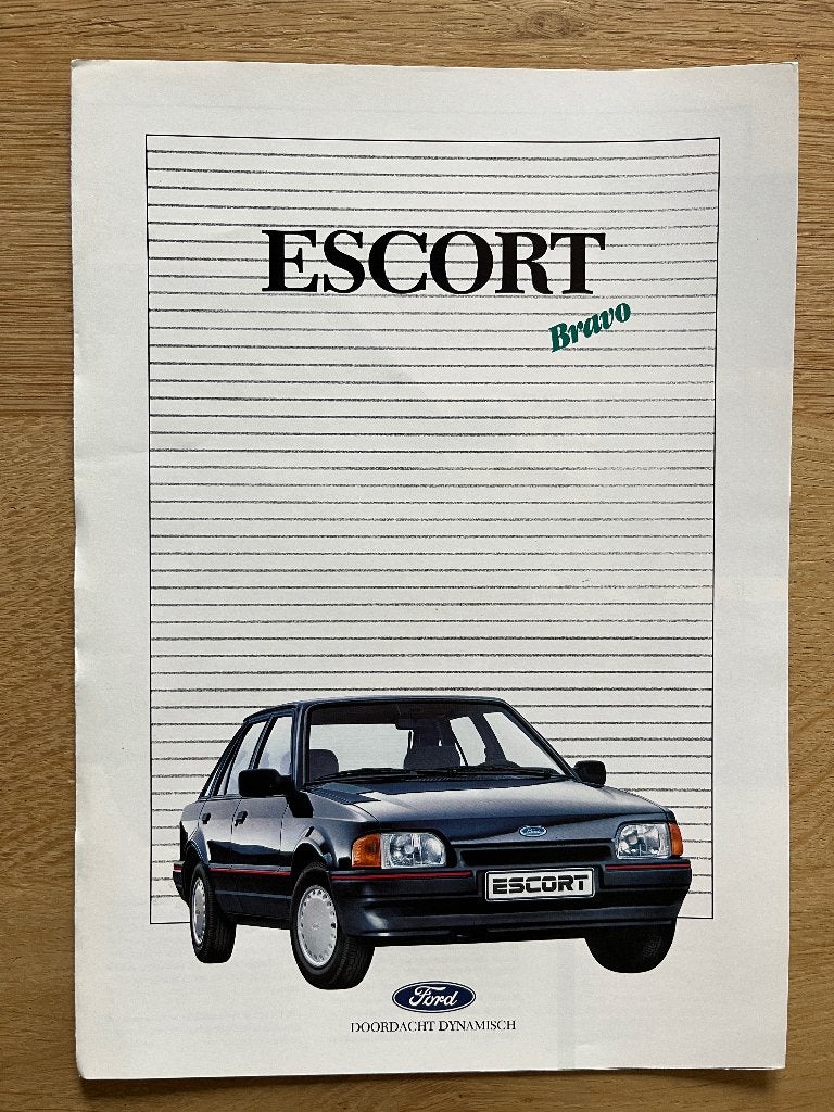Autofolder/Brochure Ford Escort Bravo 1987, Ophalen of Verzenden, Nieuw, Ford