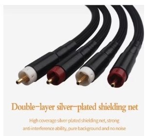 5n silver RCA-cable, 50 cm., Ophalen of Verzenden, Gebruikt, Minder dan 2 meter, Interlink-kabel
