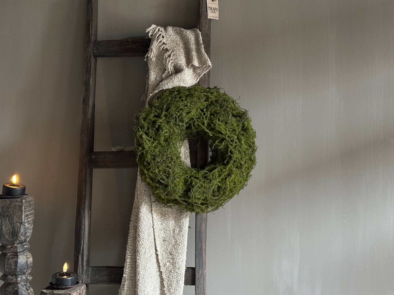 Mos krans real touch - Natuurlijke uitstraling, Bibislifestyle, Info@bibislifestyle.nl, Krans, Nieuw