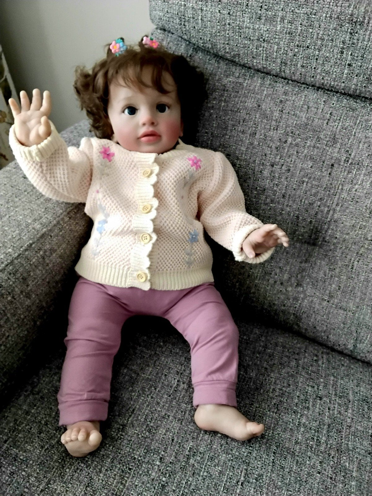 Mooie pop(reborn) 63cm, Verzamelen, Poppen, Ophalen of Verzenden, Zo goed als nieuw