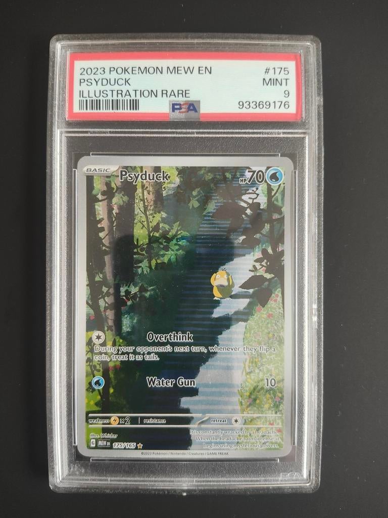 Psyduck 151 Illustration Rare PSA 9 - Pokémon Kaart, Ophalen, Zo goed als nieuw