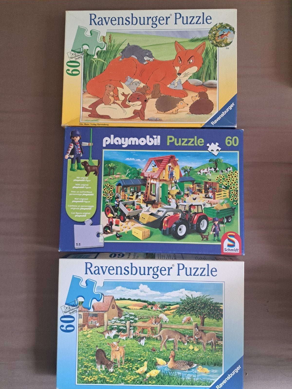 3 puzzels, 60 stukjes, Ophalen, Meer dan 50 stukjes, Gebruikt, 4 tot 6 jaar