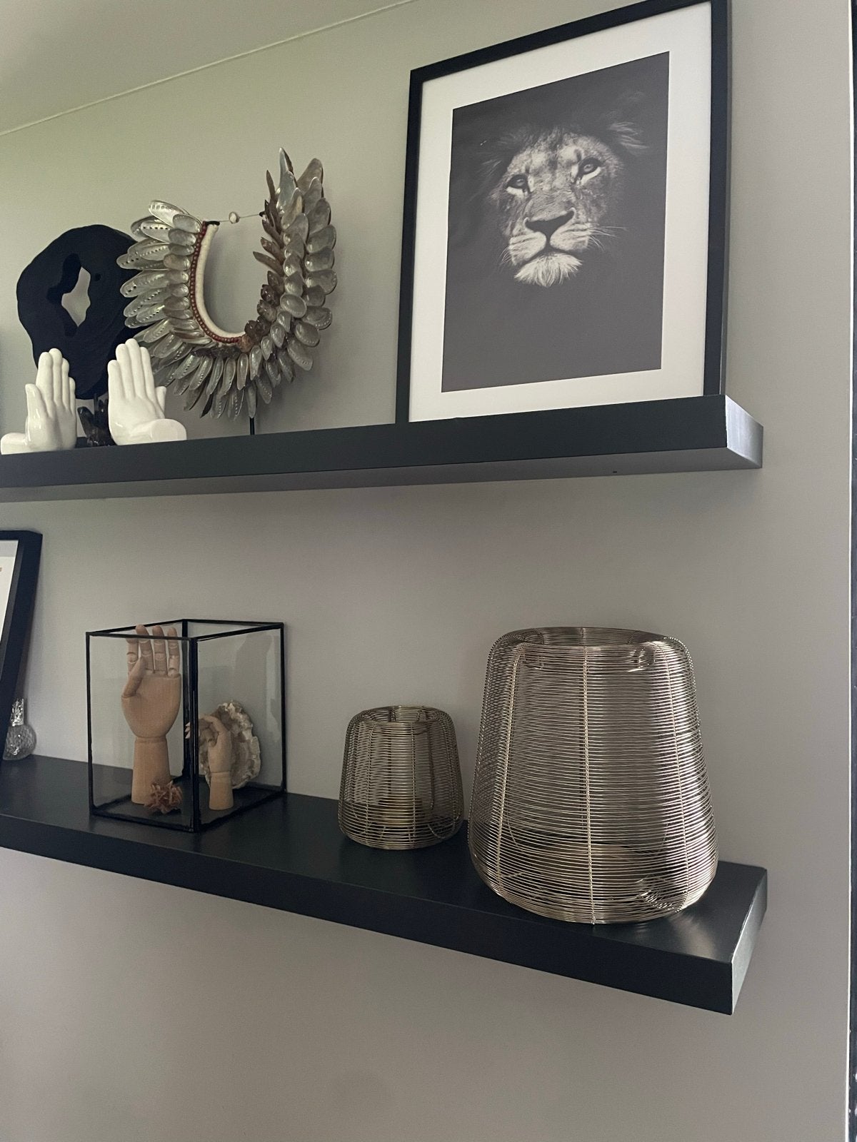 Gouden windlichten set (Richmond,Light & Living,PTMD stijl), Huis en Inrichting, Windlicht, Gebruikt, Ophalen of Verzenden, Metaal